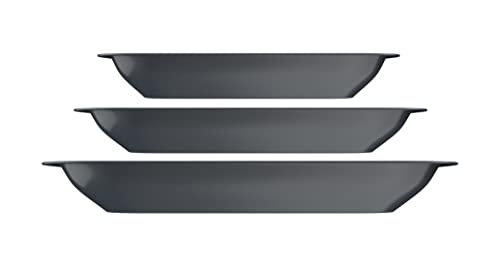 3-Pack Roasting Baking Tray Set - Small (28cm), Medium (33cm), and Large (38cm) - Baking Tray Set Tray/Pan, Non-Stick, Multi-Pack Set Oven Trays - Dishwasher Safe and Easy Clean by KITCHENEUR® - DealYaSteal