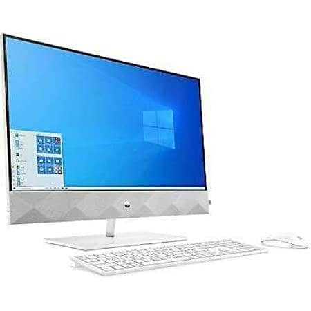 HP Pavilion All-in-One Touch 27 Intel 10th Gen 8-Core i7-10700T 2.0GHz, 16GB, 1TB + 256GB SSD, 27 FHD Touchscreen, NVIDIA GeForce MX350 4GB, Win 10, English Keyboard, Snowflake white - DealYaSteal