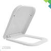 Mass Dynamic Square Toilet Seat Soft Close, Quick Release Toilet Seat For Easy Cleaning, Easy Installation With Top Fixing & Adjustable Hinges, Standard Toilet Seat (460mm x 370mm) - DealYaSteal