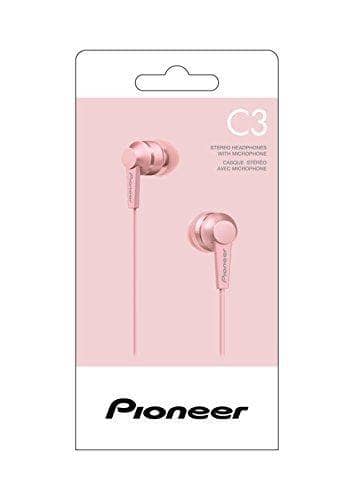 Pioneer SE-C3T(P) In-Ear Headphones (Aluminium body, Control panel, Microphone, Silicone earplug, light-compact-convenient, Industrial Design, for iPhone, Android Smartphones), Rose Quartz - DealYaSteal