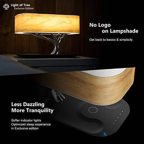 Masdio by Ampulla Bedside Lamp with Bluetooth Speaker and Wireless Charger, Table  Lamp Desk Lamp with Sleep Mode Stepless Dimming – DealYaSteal