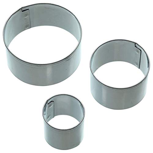 KitchenCraft Sweetly Does It Fondant Cutters, Round, Stainless Steel, Set of 3 - DealYaSteal