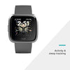 Fitbit Versa Lite Smartwatch, Charcoal/Silver Aluminum, One Size (S & L Bands Included) - DealYaSteal