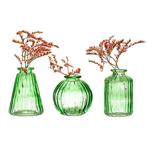 Sass & Belle Green Glass Bud Vases - Set Of 3 - DealYaSteal