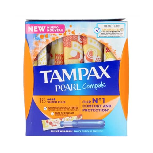 Tampax Compak Pearl Super Plus Tampons, Pack of 16 - DealYaSteal