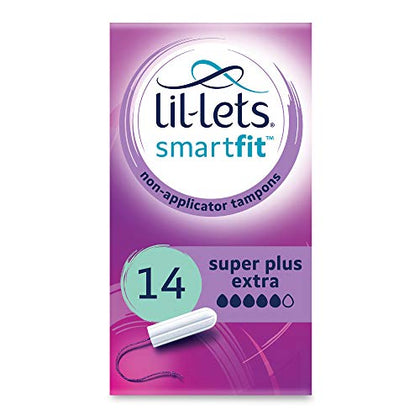 Lil-Lets Non-Applicator Super Plus Extra Tampons, 1 Pack of 14, Very Heavy Flow - DealYaSteal