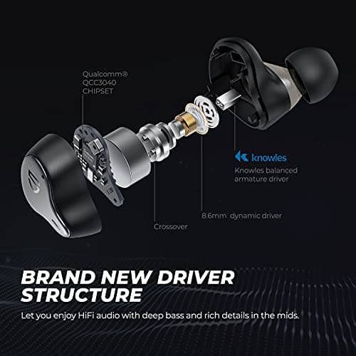 SoundPEATS H1 Wireless Earbuds Bluetooth 5.2 AptX Adaptive Deep Bass Ear Buds with 4 Microphones for Clear Calls 40H USB C/Wireless Charging Earphone Game Mode IPX5 Waterproof for Sports Gym - DealYaSteal