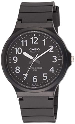 Casio Mens Black Dial Silicone Band Watch MW 240 1BVDF - DealYaSteal