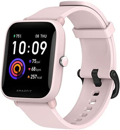 Amazfit Bip U Smart Watch Fitness Tracker for Men Women with 60 Sports Modes 9 Day Battery Life Blood Oxygen Breathing Heart Rate Sleep Monitor 5 ATM Waterproof for iPhone Android Phone Pink - DealYaSteal