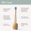 Organic Children's Bamboo Toothbrush | Four Colour | Soft Fibre Bristles | 100% Biodegradable Handle | BPA Free | Vegan Eco Friendly Kids Toothbrushes by Wild & Stone - DealYaSteal