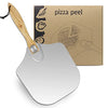 Pizza Peel Aluminum Metal Pizza Paddle with Foldable Wood Handle Easy Storage Pizza Shovel 12 inch for Baking Homemade Pizza - DealYaSteal