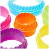 Dexam 17848857 Plastic Double Sided Plain/Crinkle Round Cookie Cutters, Set of 6,Multicoloured - DealYaSteal
