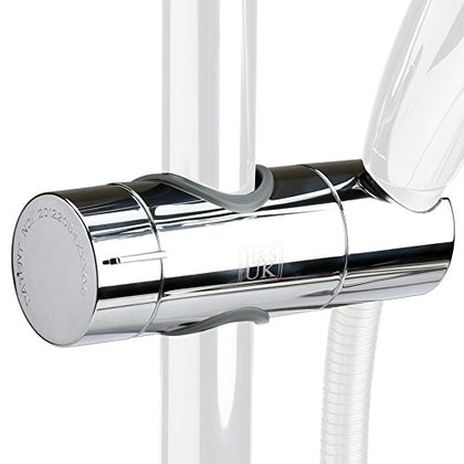 H&S Shower Head Holder Bar Pole Bracket Adjustable Chrome Plated Fits Dia. 18mm 19mm 20mm 21mm 22mm 23mm 24mm 25mm Pole - DealYaSteal