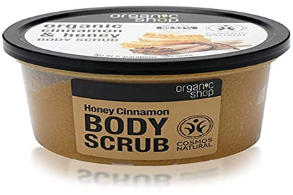 Organic Shop Honey Cinnamon Body Scrub, 250 ml - DealYaSteal