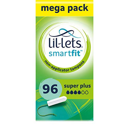 Lil-Lets Non-Applicator Super Plus Tampons X 96 | 6 Packs of 16 | Heavy Flow - DealYaSteal