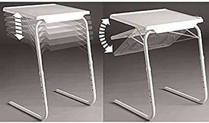 Table Mate 2, Multipurpose Table Utility for Laptop and Other Multiple Usage at Any Place (White) Without Cup Holder - DealYaSteal