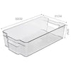Set Of 2 Stackable Plastic Food Storage Bins Refrigerator Organizer with Handles for Pantry Fridge Freezer Kitchen Countertops Cabinets Clear Plastic BPA Free Food Storage Rack - DealYaSteal