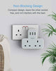 Double Plug Extension Power Adapter with 3 USB, TESSAN Multi Wall Socket 2 Way Dual Plugs Outlet Adaptor, 3 Pin Electric Sockets for Home, Office (Gray) - DealYaSteal
