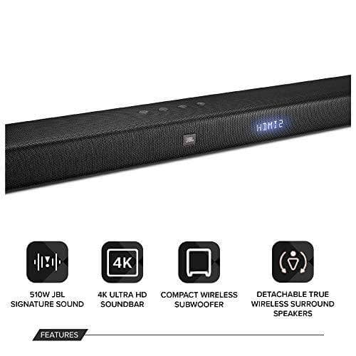 JBL Bar 5.1 Channel 4K Ultra HD Soundbar with True Wireless Surround Speakers, Black - DealYaSteal