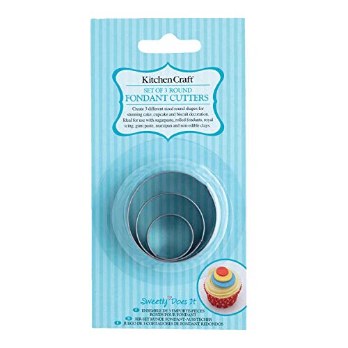 KitchenCraft Sweetly Does It Fondant Cutters, Round, Stainless Steel, Set of 3 - DealYaSteal