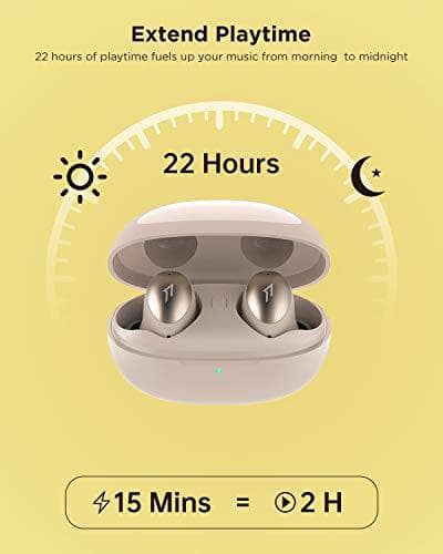 1MORE ColourBuds True Wireless Earbuds, Premium Bluetooth Earphones with Super Light-Weight Design, IPX5 Water Resistant, 22H Playtime, and Dual ENC Mic, for Workout, Sports, Home Office, Gold - DealYaSteal