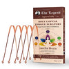 The Legend Pack of 5 Ayurveda Heavenly Copper Tongue Cleaner or Scraper | Metal Tongue Scraper and Handmade - DealYaSteal