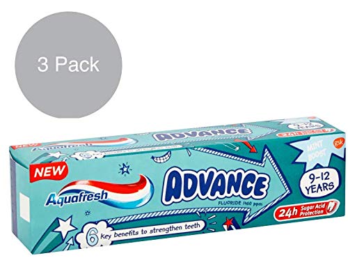 Aquafresh Advance 9-12 Kids Toothpaste 75ml 3 Pack - DealYaSteal
