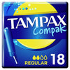 Tampax Compak Tampons, Super Plus With Applicator, 18 Tampons, Leak Protection And Discretion, Absorption Channels - DealYaSteal