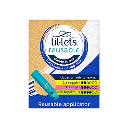 Lil-Lets Reusable Tampon Applicator Sold with 6 Lil-Lets Organic Tampons - DealYaSteal