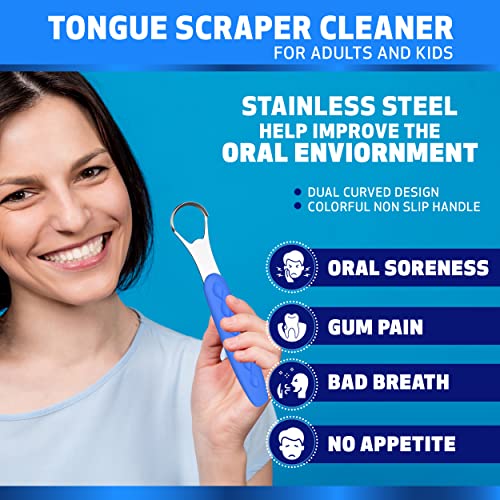 Tongue Brush, Tongue Scraper, Tongue Cleaner, Tongue Scraper Brush, Tongue  Scraper Cleaner, Tongue Brushes, Helps Fight Bad Breath, 5 Tongue Scrapers,  5 Pack