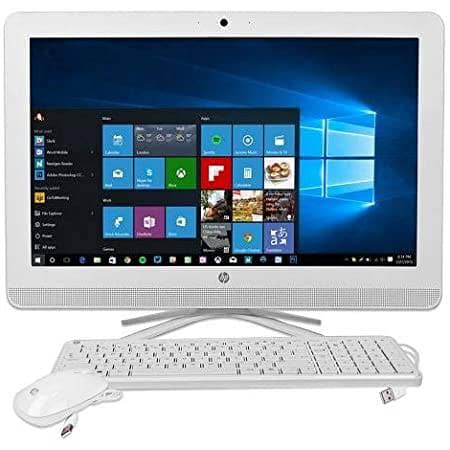 HP ALL IN ONE PC INTEL DUAL CORE-4GB-1TB-DVDRW-CAMERA-WIFI-LAN-BT-20 INCH SCREEN NON TOUCH- WIRED KEYBOARD+MOUSE-WIN10 PRO - DealYaSteal