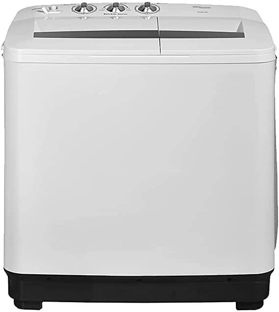 Super General 8 kg Twin-tub Semi-Automatic Washing Machine White efficient Top-Load Washer with Lint Filter Spin-Dry SGW80 82.7 x 48.5 x 86.5 cm - DealYaSteal