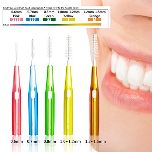 Interdental Brushes 30pcs Mixed Pack with Sizes 0.6-1.5mm Xpassion Tooth Dental Picks for Daily Oral Hygiene Healthy Teeth and Gums Simple and Effective Cleaning Fit for Children Adult - DealYaSteal