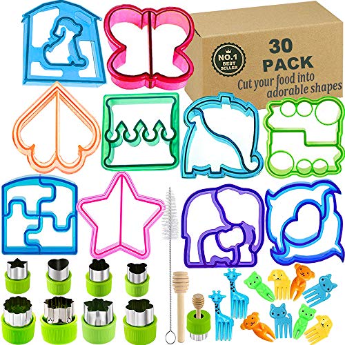 Sandwich Bread Cutters Set for Kids Bento Lunch Box Mold Supplies Vegetable Fruit Crust Shapes Cookie Cutters - DealYaSteal