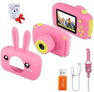 SEMANO Kids Camera, Digital Camera 2.0 inch for Children with 12MP HD 1080P Video Recorder & Lanyard Anti-Drop Design Mini SLR Supports Small Games USB Transfers Boys Girls Creative gifts - DealYaSteal