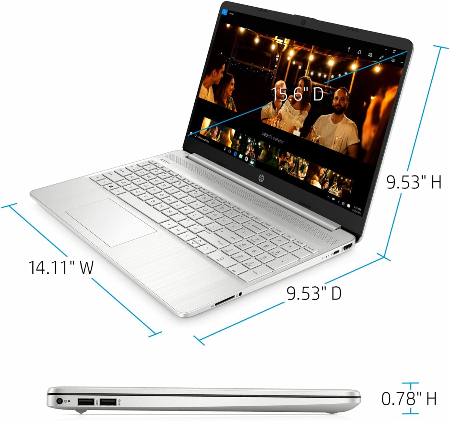 HP 15 6 FHD IPS Micro Edge Laptop Quad Core i5 1135G7 up to 4 2GHz 16GB RAM 512GB PCIe SSD USB C HDMI WiFi SD Reader Full Size KB M ytrix HDMI Cable Win 11 QWERTY US Keyboard - DealYaSteal
